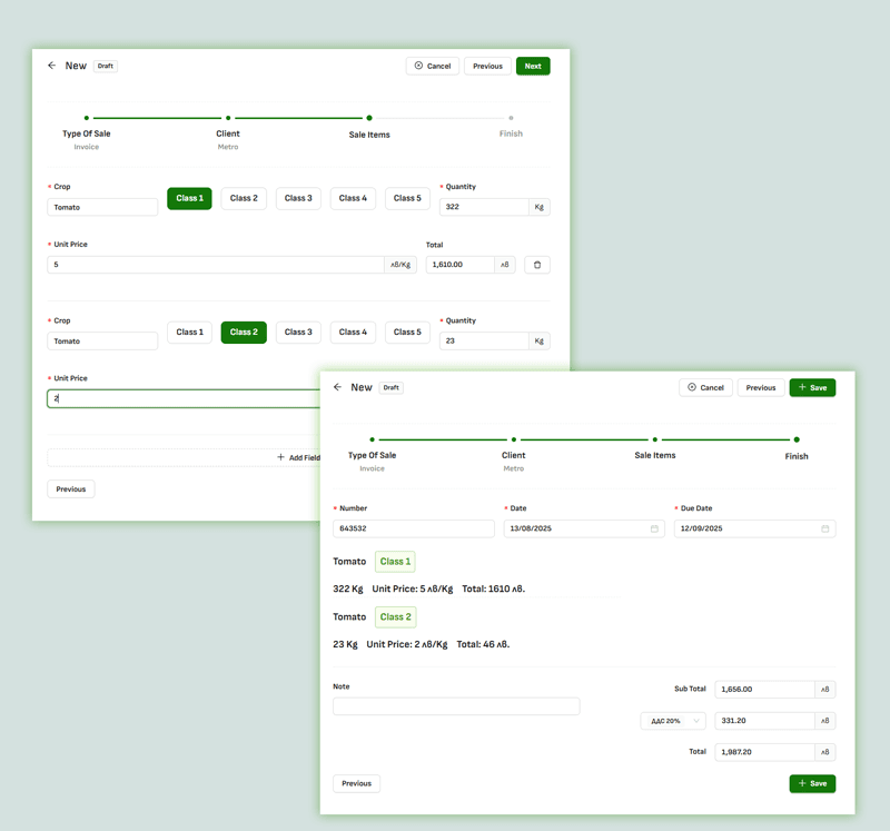 Sell Crop Products